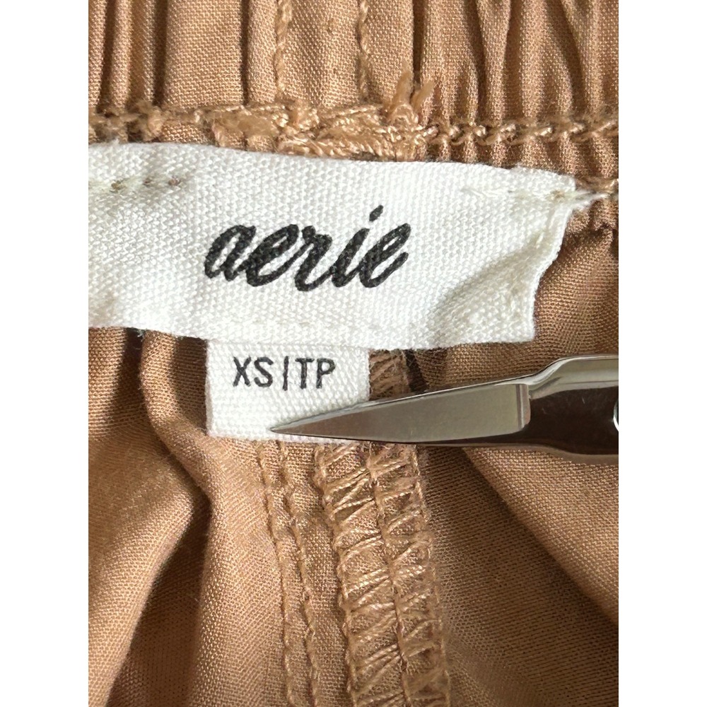 Aerie Tan Khaki High Waisted Cargo Jogger Pants 100% Cotton XS 1623630300 - Picture 8 of 14